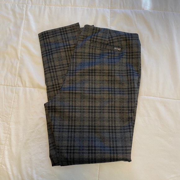 Calvin Klein Grey and Black Plaid Stretch Pants - NWOT - Picture 3 of 5